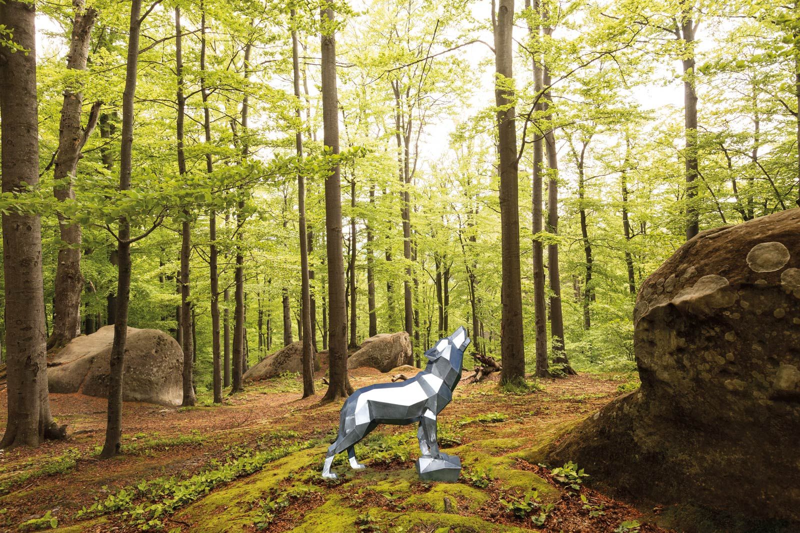 A Metal Wolf in the Forest by Hilep²